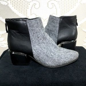 Two-Tone Ankle Booties w Reflective Heel (7.5/8)